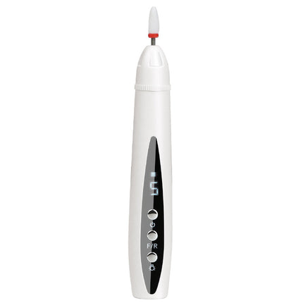 Nail drill - Electric nail file - Manicure set - Pedicure set - Nail care - Gel polish removal - Artificial nail filing - Nail polishing - Acrylic nails - Cordless - Rechargeable - With LCD screen - Nail styling - White - 1 Piece.