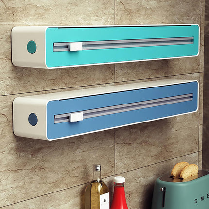 Foil Cutter - Cling Film Dispenser - Aluminum Foil Holder - Foil Cutter - Kitchen Drawer Organizer - Paper Towel Holder - Wrapping Paper Cutter - Baking Paper Holder - Refillable Foil Holder - Kitchen Gadgets - Compact Design - White - 1 Piece.