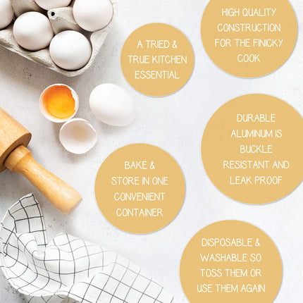 Aluminum Trays - Airfryer Trays Round - Oven Trays - BBQ Drip Trays - Disposable Trays - Aluminum Bowls - Grill Accessories - Small Baking Pans - Food Containers - Heat Resistant - Grease Collection Trays - Catering Trays - Sturdy - Silver - 50 Pieces.