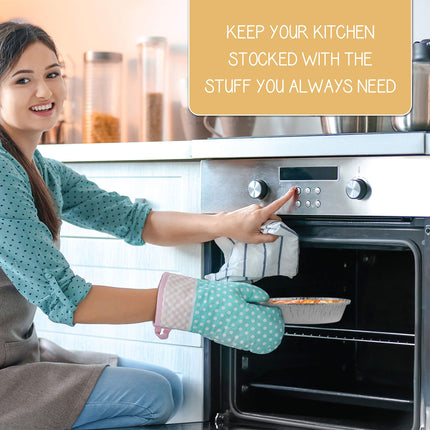 Aluminum Trays - Airfryer Trays Round - Oven Dishes - Aluminum Trays - Disposable Trays - BBQ Trays - Grill Accessories - Universal Baking Pans - Heat Resistant - Food Containers - Catering Trays - Baking and Roasting - Handy - Silver - 50 Pieces.