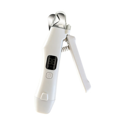 Dog Nail Scissors - Cat Nail Clippers - Professional Nail Clippers - LED Lighting - Rechargeable - Digital Display - Pet Care - Nail Cutting - Collection Tray - Paw Care - Safe & Sharp - Stainless Steel - Nail Care - White - 1 Piece.