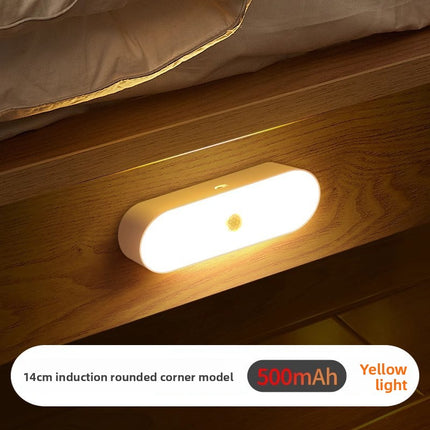 Closet Lighting - Night Light with Motion Sensor - LED Lamp - Kitchen Lighting - Stair Lighting - Wireless - Wardrobe Lighting - Indoor Wall Lamp - Bedside Lamp - Bedroom Accessories - Magnetic - Warm White Light - White - 1 Piece.