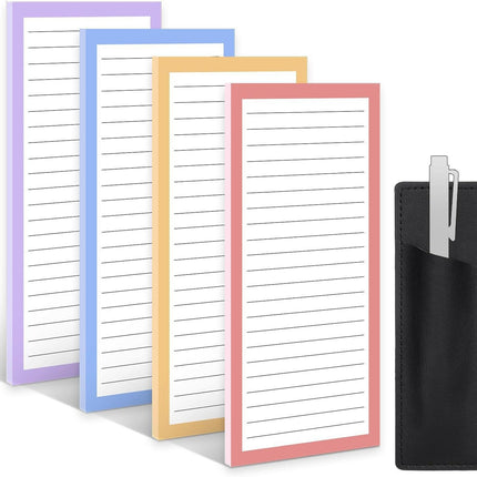 Magnetic Notepad Fridge - Shopping List - Memo Pad - To Do List - Writing Pad - Notebook - Magnetic Lists - Memo Sheets - Fridge Magnet - Weekly Planner - Desk Accessories - Pastel Mix - 4 Pieces.