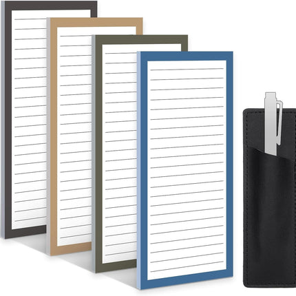 Magnetic Notepad Fridge - Grocery List - Memo Pad - To Do List - Writing Pad - Notebook - Magnetic Lists - Memo Pads - Weekly Planner - Desk Accessories - Neutral Colors - 4 Pieces.