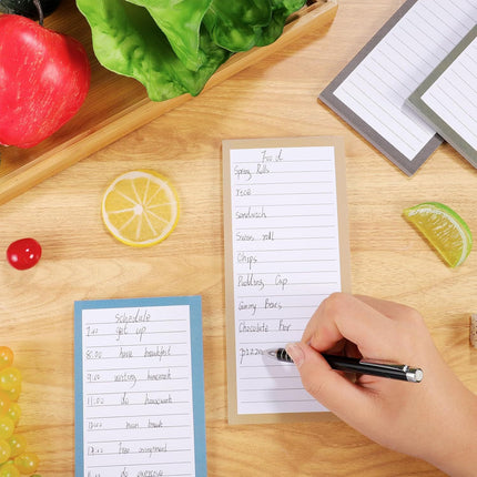 Magnetic Notepad Fridge - Grocery List - Memo Pad - To Do List - Writing Pad - Notebook - Magnetic Lists - Memo Pads - Weekly Planner - Desk Accessories - Neutral Colors - 4 Pieces.