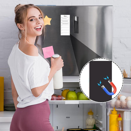 Magnetic Notepad Fridge - Grocery List - Weekly Planner - To Do List - Meal Planner - Memo Pad - Writing Pad - Menu Planner - Notebook - Magnetic Lists - To-Do List - White - 4 Pieces.