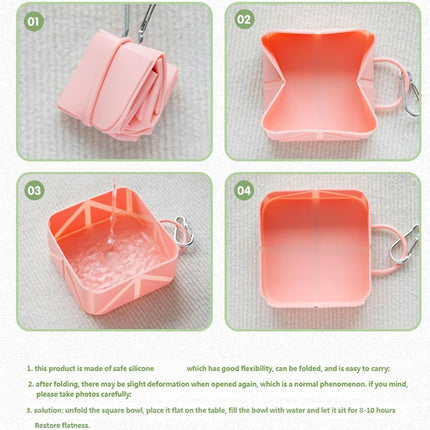 Foldable Dog Food Bowl - Dog Drinking Bowl - Dog Bowl - Travel Bowl - Water Bowl - Food Bowl - Dog Supplies - Hiking - Camping - On the Go - Silicone Bowl - Portable Food Bowl - Dog Accessories - Light Green - 1 Piece.