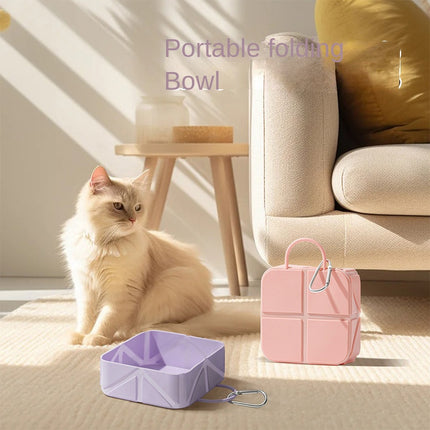 Foldable Dog Food Bowl - Dog Drinking Bowl - Dog Bowl - Travel Bowl - Water Bowl - Food Bowl - Dog Supplies - Hiking - Camping - On the Go - Silicone Bowl - Portable Food Bowl - Dog Accessories - Cat Food Bowl - Puppy - Pastel Mix - Pack of 5.