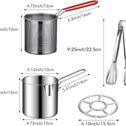 Mini Deep Fryer with Basket & Lid.