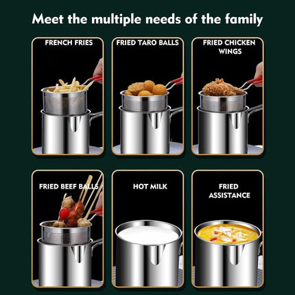 Mini Deep Fryer with Basket & Lid.