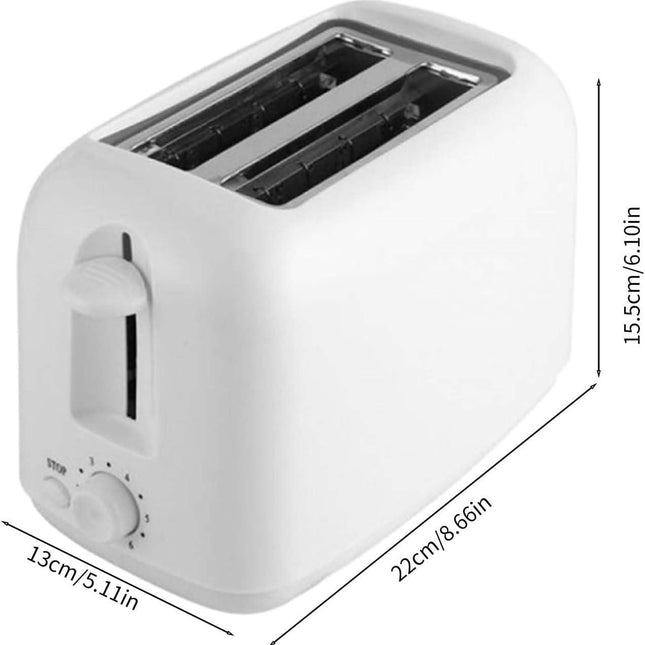Toaster - Toaster - Toaster 2 Slices - Electric Toaster - Toasting Appliance - Kitchen Appliance - Kitchen Utensils - Bread Toaster - Kitchen Utensils - Household Appliances - Breakfast Appliance - White Toaster - White - 1 Piece.