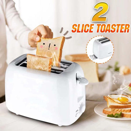 Toaster - Toaster - Toaster 2 Slices - Electric Toaster - Toasting Appliance - Kitchen Appliance - Kitchen Utensils - Bread Toaster - Kitchen Utensils - Household Appliances - Breakfast Appliance - White Toaster - White - 1 Piece.