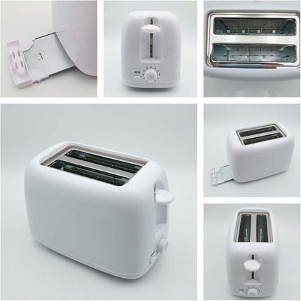 Toaster - Toaster - Toaster 2 Slices - Electric Toaster - Toasting Appliance - Kitchen Appliance - Kitchen Utensils - Bread Toaster - Kitchen Utensils - Household Appliances - Breakfast Appliance - White Toaster - White - 1 Piece.