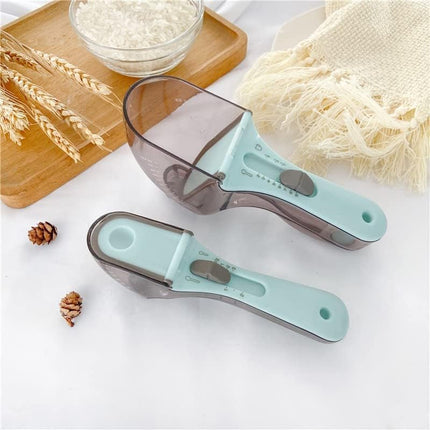 Measuring spoons - Measuring scoops - Adjustable measuring scoop - Measuring cup - Kitchen utensils - Baking utensils - Kitchen accessories - Teaspoon - Tablespoon - Coffee scoop - Dosing - Measuring - Baking utensils - Measuring spoon set - Blue - 3 piec.