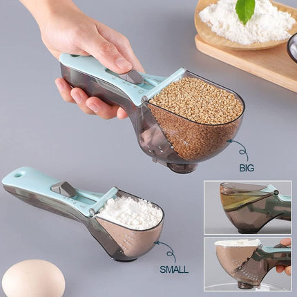 Measuring spoons - Measuring scoops - Adjustable measuring scoop - Measuring cup - Kitchen utensils - Baking utensils - Kitchen accessories - Teaspoon - Tablespoon - Coffee scoop - Dosing - Measuring - Baking utensils - Measuring spoon set - Blue - 3 piec.