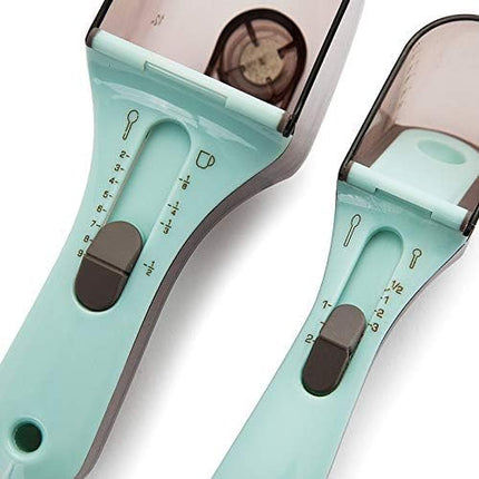Measuring spoons - Measuring scoops - Adjustable measuring scoop - Measuring cup - Kitchen utensils - Baking utensils - Kitchen accessories - Teaspoon - Tablespoon - Coffee scoop - Dosing - Measuring - Baking utensils - Measuring spoon set - Blue - 3 piec.