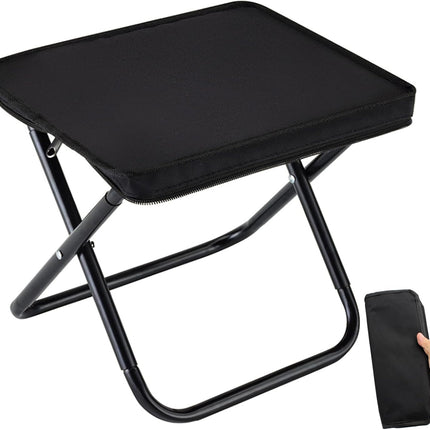 Camping Chair - Folding Chair - Fishing Chair - Camping Stool - Foldable Chair - Festival Chair - Folding Stool - Beach Chair - Hiking Stool - Outdoor - Picnic - Travel Chair - Lightweight - Portable - Foldable - With Storage Bag - Black - 1 Piece.
