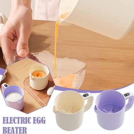 Rice Washer - Electric Egg Beater - Mixing Cup - Automatic Stirrer - Vegetable Washer - Fruit Basket - Colander - Food Processor - Hand Mixer - Cordless - Rechargeable - Kitchen Utensils - Multifunctional - Kitchen Aid - White - 1 Piece.