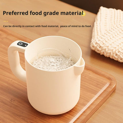 Rice Washer - Electric Egg Beater - Mixing Cup - Automatic Stirrer - Vegetable Washer - Fruit Basket - Colander - Food Processor - Hand Mixer - Cordless - Rechargeable - Kitchen Utensils - Multifunctional - Kitchen Aid - White - 1 Piece.