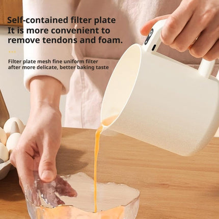 Rice Washer - Electric Egg Beater - Mixing Cup - Automatic Stirrer - Vegetable Washer - Fruit Basket - Colander - Food Processor - Hand Mixer - Cordless - Rechargeable - Kitchen Utensils - Multifunctional - Kitchen Aid - White - 1 Piece.