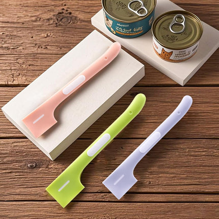 Pot licker - Spatula - Cat food spoon - Dog food spoon - Can opener - Feeding spoon - Silicone spatula - Pet supplies - Pet accessories - Kitchen utensils - Cans - Food scoop - Wet food - Multicolor - Pack of 3.