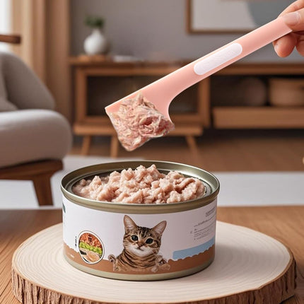 Pot licker - Spatula - Cat food spoon - Dog food spoon - Can opener - Feeding spoon - Silicone spatula - Pet supplies - Pet accessories - Kitchen utensils - Cans - Food scoop - Wet food - Multicolor - Pack of 3.