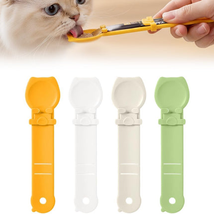 Cat Food Spoon - Cat Treats - Lick Snack - Liquid Snack - Feeding Spoon - Pet Supplies - Pet Accessories - Food Scoop - Treats - Dispenser - Food Bowl Accessories - Dog Food - Snack Holder - Multicolor - 4 pieces.