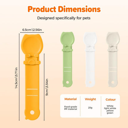 Cat Food Spoon - Cat Treats - Lick Snack - Liquid Snack - Feeding Spoon - Pet Supplies - Pet Accessories - Food Scoop - Treats - Dispenser - Food Bowl Accessories - Dog Food - Snack Holder - Multicolor - 4 pieces.