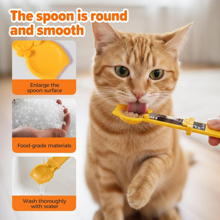 Cat Food Spoon - Cat Treats - Lick Snack - Liquid Snack - Feeding Spoon - Pet Supplies - Pet Accessories - Food Scoop - Treats - Dispenser - Food Bowl Accessories - Dog Food - Snack Holder - Multicolor - 4 pieces.