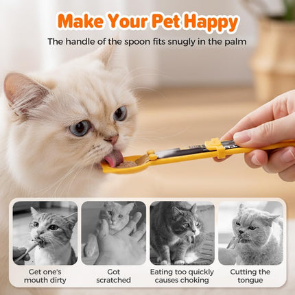 Cat Food Spoon - Cat Treats - Lick Snack - Liquid Snack - Feeding Spoon - Pet Supplies - Pet Accessories - Food Scoop - Treats - Dispenser - Food Bowl Accessories - Dog Food - Snack Holder - Multicolor - 4 pieces.