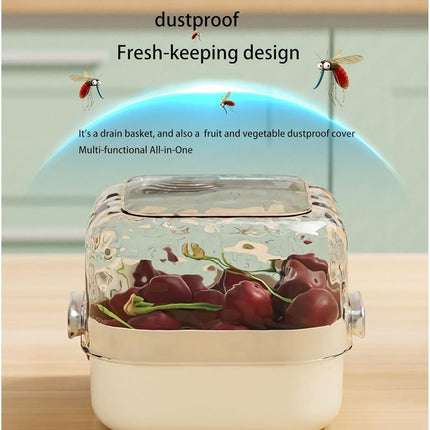 Colander - Kitchen Colander - Sieve - Fruit Basket - Vegetable Basket - Draining Set - Washing Colander - Double Layered - With Bowl - Kitchen Organization - Fruits and Vegetables - Pasta and Rice - Stackable - Multifunctional - 3 Sizes - Milky White - 6.