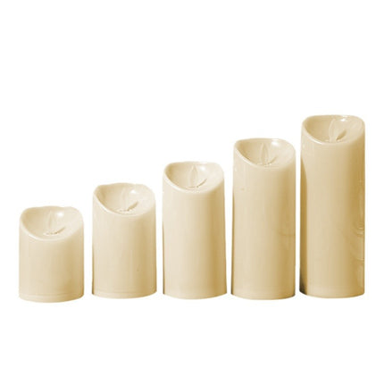 LED Candles - Pillar Candles - Indoor Mood Lighting - Flameless Candles - Candle Set - Electric Candles - Home Accessories - Table Decoration - Christmas Lights - LED Lights - Living Room Decoration - White - 5 Pieces.