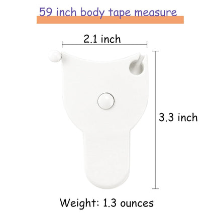 Measuring Tape - Body Measuring Tape - Circumference Measurement - Losing Weight - Waist Measurement - Fitness Accessories - Centimeter - Tailor's Tape - Roll-up - Body Measurement - Muscle Mass - Waist Circumference - Measuring Tape - White - 1 Piece.