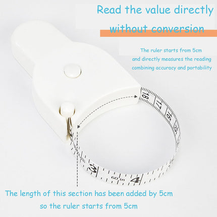 Measuring Tape - Body Measuring Tape - Circumference Measurement - Losing Weight - Waist Measurement - Fitness Accessories - Centimeter - Tailor's Tape - Roll-up - Body Measurement - Muscle Mass - Waist Circumference - Measuring Tape - White - 1 Piece.