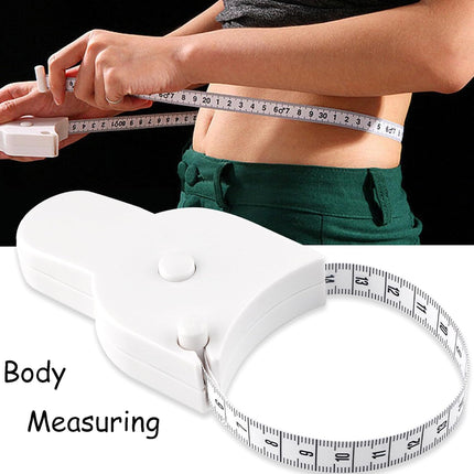 Measuring Tape - Body Measuring Tape - Circumference Measurement - Losing Weight - Waist Measurement - Fitness Accessories - Centimeter - Tailor's Tape - Roll-up - Body Measurement - Muscle Mass - Waist Circumference - Measuring Tape - White - 1 Piece.