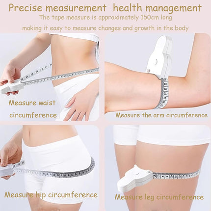 Measuring Tape - Body Measuring Tape - Circumference Measurement - Losing Weight - Waist Measurement - Fitness Accessories - Centimeter - Tailor's Tape - Roll-up - Body Measurement - Muscle Mass - Waist Circumference - Measuring Tape - White - 1 Piece.