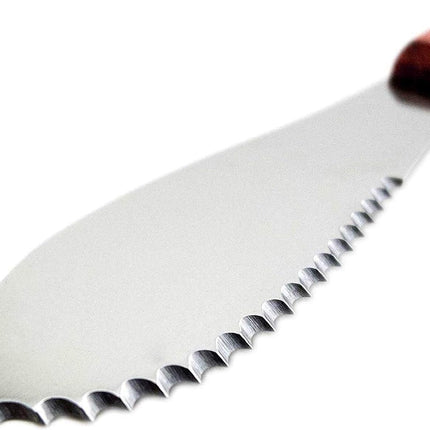 Spreading Knife - Butter Knife - Breakfast Knife - Serrated Knife - Cutlery - Cheese Knife - Snack Board - Sandwich Knife - Spatula - Stainless Steel - Wooden Handle - Kitchen Utensils - Tapas - Lunch - Sandwich Knife - Silver and Brown - Set of 4.