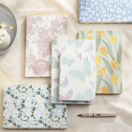 A5 Notebook - Diary - Bullet Journal - Writing Book - Notebook - Tulips - Sketchbook - Notepad - Travel Diary - Office Supplies - School Supplies - Gift for Her - Journal - Hardcover - Yellow and Green - 1 Piece.