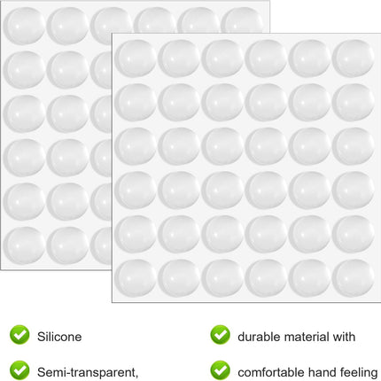 Keyboard Stickers - Typing with Long Nails - 3D Silicone Keycaps - Laptop Accessories - Nail Protectors - Tactile Marking - Keyboard Protection - Anti-Slip Keys - Typewriter Effect - Universal Round Buttons - High Transparency - 72 Pieces.
