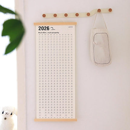 Calendar 2026 - Yearly Calendar - Wall Calendar - Family Planner - Yearly Planner - Wall Decoration - Planner - Organizer - Canvas Poster - School Calendar - Birthday Calendar - Home Accessories - Office - Interior - White - 1 Piece.