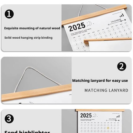 Calendar 2026 - Yearly Calendar - Wall Calendar - Family Planner - Yearly Planner - Wall Decoration - Planner - Organizer - Canvas Poster - School Calendar - Birthday Calendar - Home Accessories - Office - Interior - White - 1 Piece.