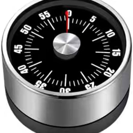 Kitchen Timer - Timer - Kitchen Timer - Egg Timer - Stopwatch - Mechanical Timer - Time Clock - Pomodoro - Kitchen Utensils - Cooking Utensils - Baking Utensils - Gadgets - Alarm Clock - Clock - Stainless Steel - Magnet - Cooking - Black - 1 Piece.