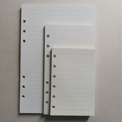 Notebook Refill A5 - Ring Binder Paper 6 Holes - Agenda Refill - Bullet Journal Paper - Refillable Notepad - Writing Paper - Planner Inserts - Office Supplies - School Supplies - Study Notes -Lined Paper - White - [数量] Pieces.