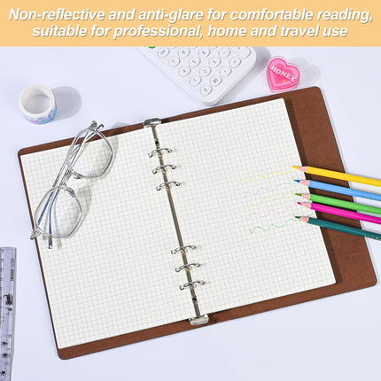 Notebook Refill A5 - Ring Binder Paper 6 Holes - Agenda Refill - Bullet Journal Paper - Refillable Notepad - Writing Paper - Planner Inserts - Office Supplies - School Supplies - Math Notebook -Checked White Graph Paper - 5 Pieces.