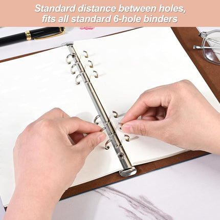 Notebook Refill A5 - Ring Binder Paper 6 Holes - Agenda Refill - Bullet Journal Paper - Refillable Notepad - Writing Paper - Planner Inserts - Office Supplies - School Supplies - Blank Sketch Paper -No Lines - White - 5 Pieces.