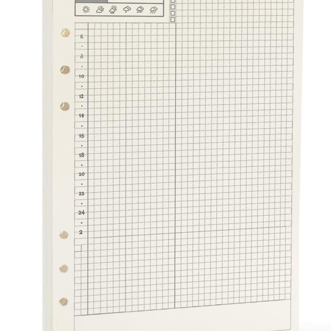 Notebook Refill A5 - Ring Binder Paper 6 Holes - Agenda Refill - Bullet Journal Paper - Refillable Notepad - Writing Paper - Planner Inserts - Office Supplies - School Supplies - Calendar Overview -Weekly planner agenda - white - pack of 5.