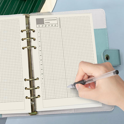 Notebook Refill A5 - Ring Binder Paper 6 Holes - Agenda Refill - Bullet Journal Paper - Refillable Notepad - Writing Paper - Planner Inserts - Office Supplies - School Supplies - Calendar Overview -Weekly planner agenda - white - pack of 5.