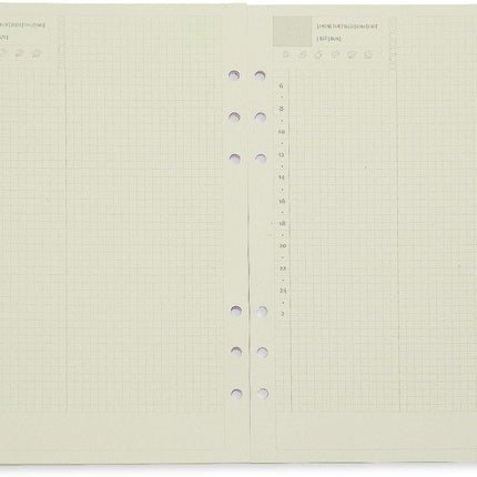 Notebook Refill A5 - Ring Binder Paper 6 Holes - Agenda Refill - Bullet Journal Paper - Refillable Notepad - Writing Paper - Planner Inserts - Office Supplies - School Supplies - Calendar Overview -Weekly planner agenda - white - pack of 5.