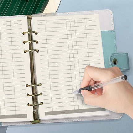 Notebook Refill A5 - Ring Binder Paper 6 Holes - Agenda Refill - Bullet Journal Paper - Refillable Notepad - Writing Paper - Planner Inserts - Office Supplies - School Supplies - Keeping Track of Finances -Budget Planner - White - 5 Pieces.