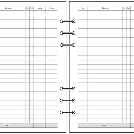 Notebook Refill A5 - Ring Binder Paper 6 Holes - Agenda Refill - Bullet Journal Paper - Refillable Notepad - Writing Paper - Planner Inserts - Office Supplies - School Supplies - Keeping Track of Finances -Budget Planner - White - 5 Pieces.